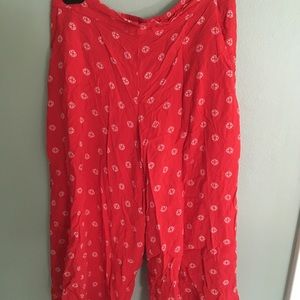 Adorable wide leg red pants